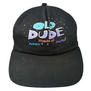 Old Dude Made Of Achey Parts Snapback 5 Panel Cap Black One Size Outdoor Mohr's